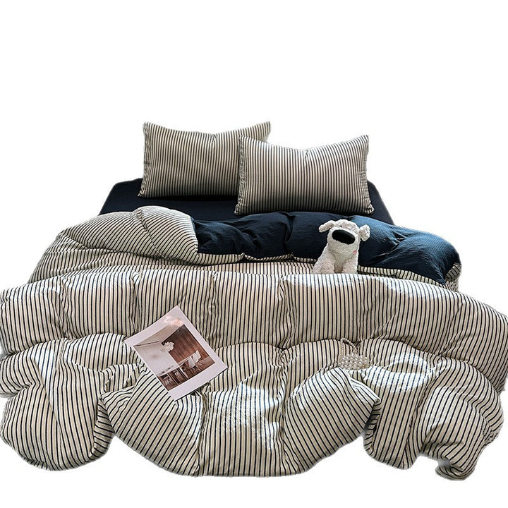 Striped Soft Cotton Bedding Set