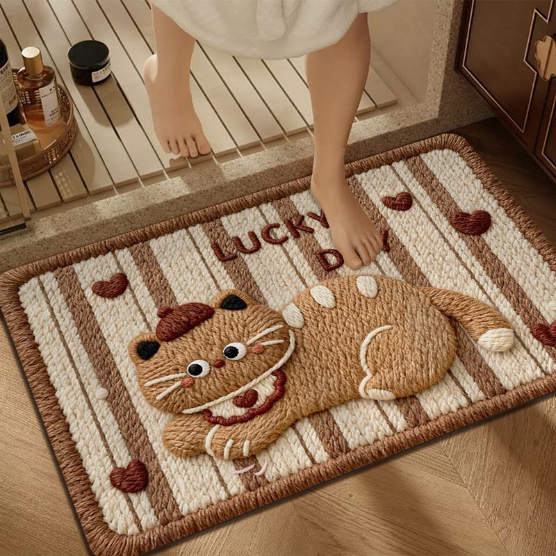 Cute Dog-Themed Bathroom Mat