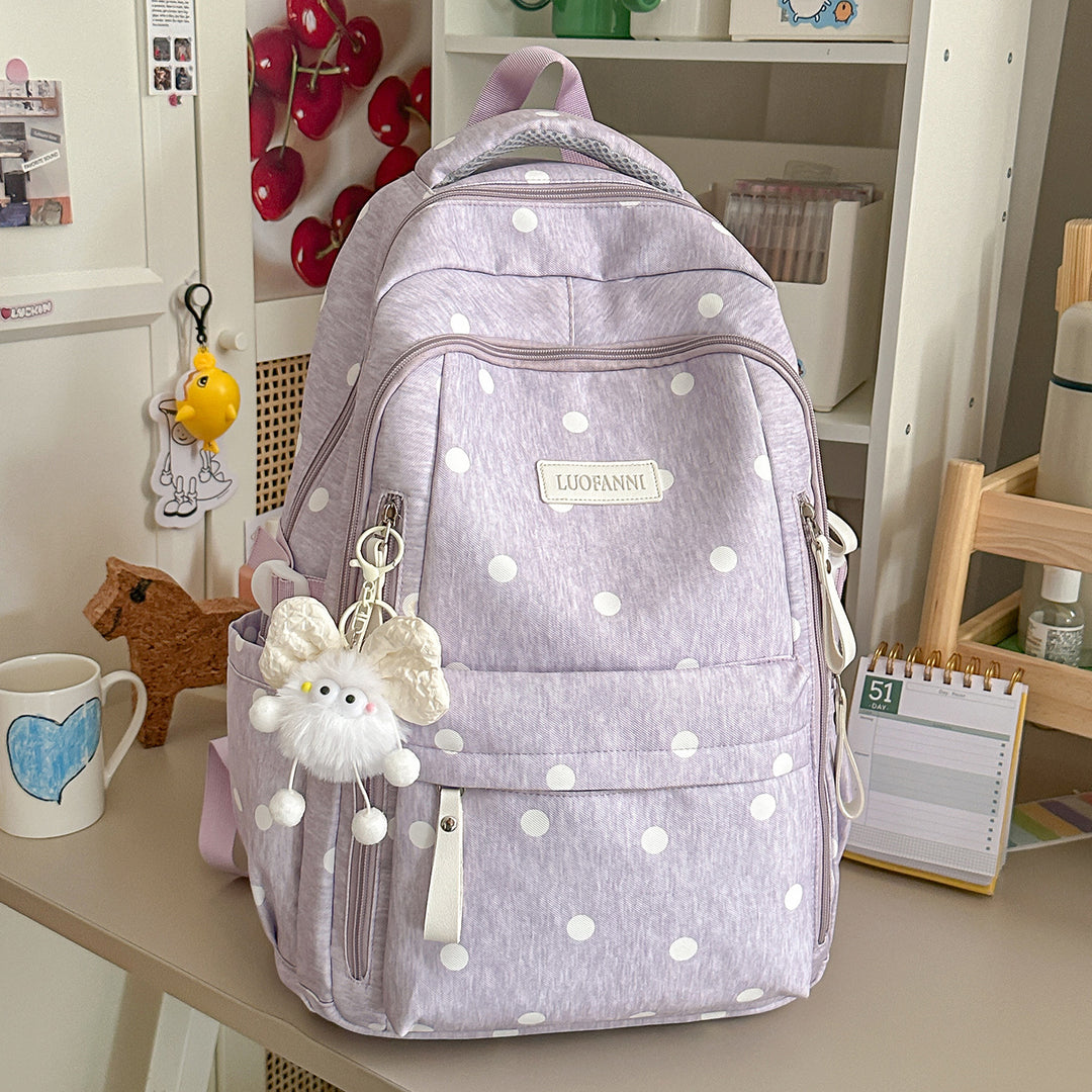 Stylish Polka Dot Patterned Backpack Stornfield