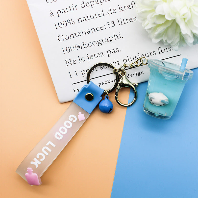 Unisex keychain with decorative cocktail design Bowlift