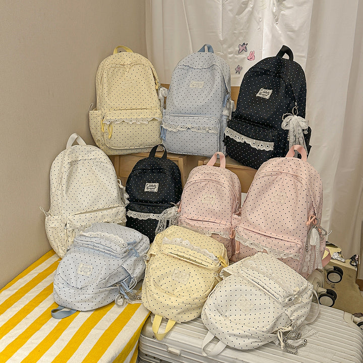 Charming Polka Dot Patterned Backpack Stornfield