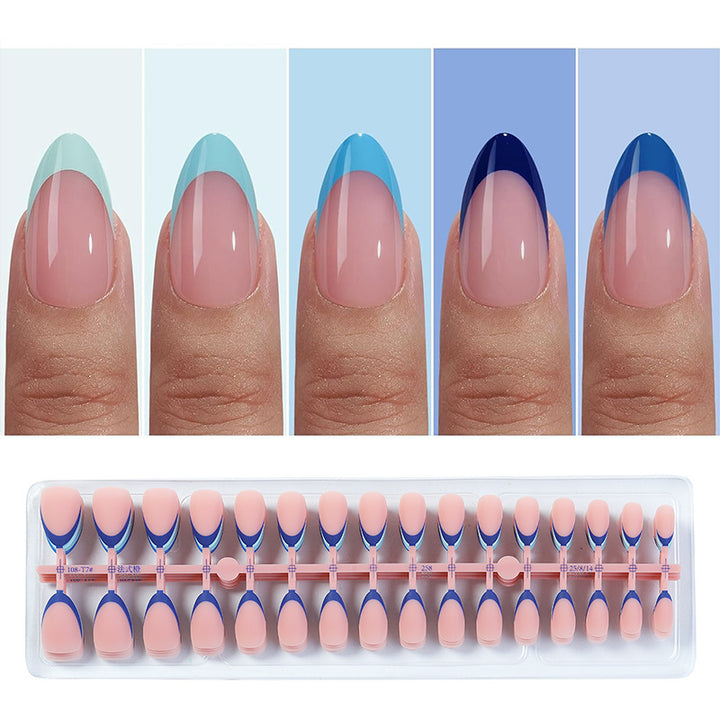 Artistic Ombre French Tip Press-On Nails Stornfield