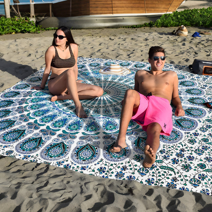 Mandala Design Beach Mat Stornfield