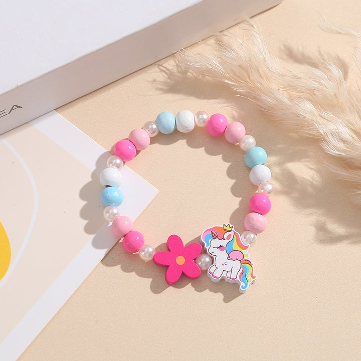 Playful children's bracelet with unicorn and flower motif Stornfield