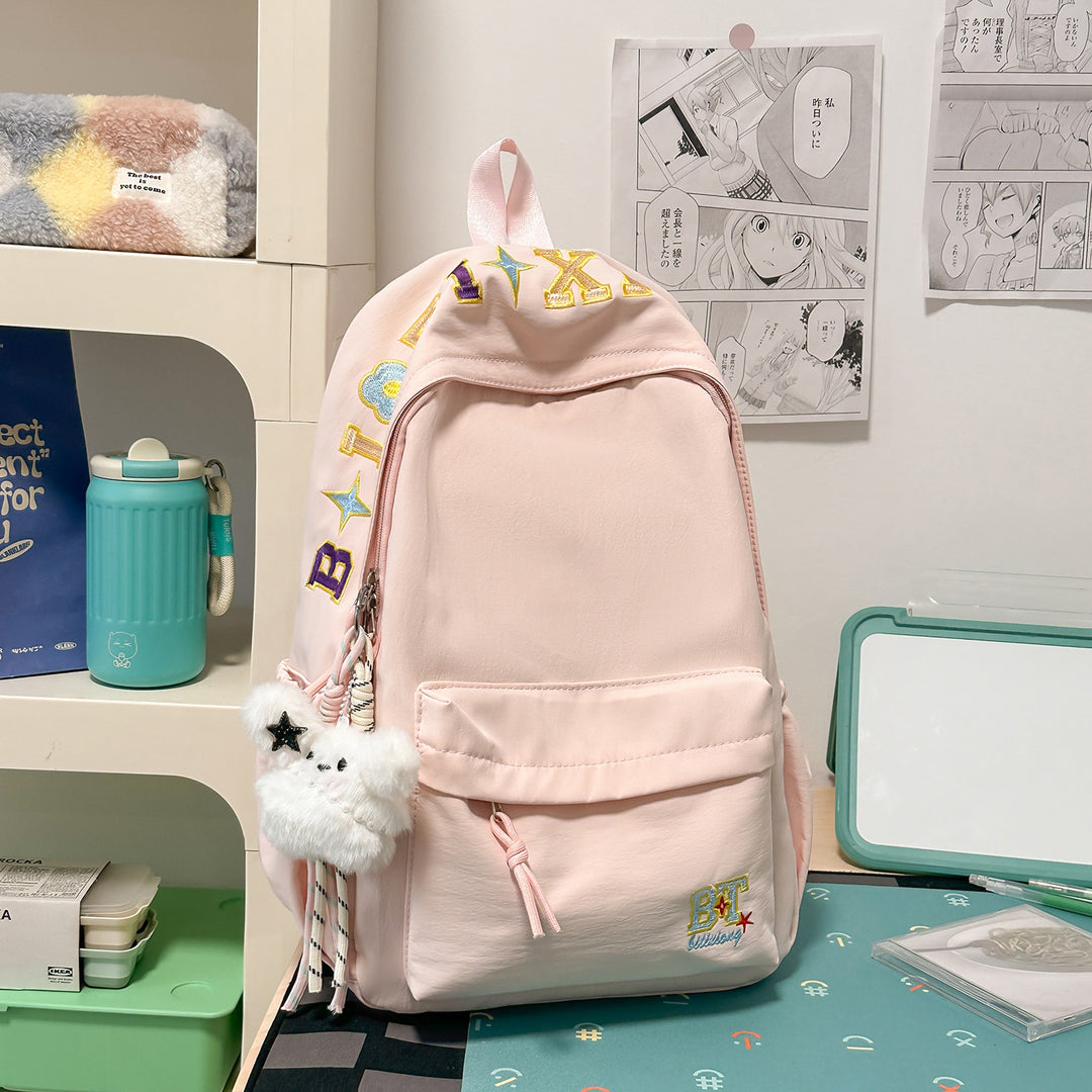 Trendy Embroidered School Backpack Stornfield