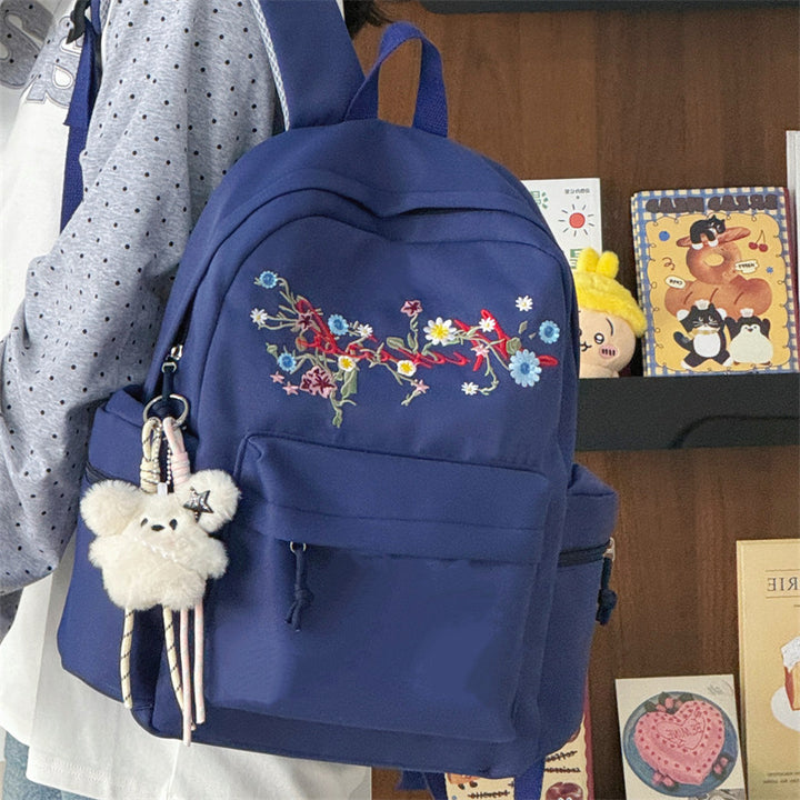 Stylish Embroidered Multi-Pocket Backpack Stornfield