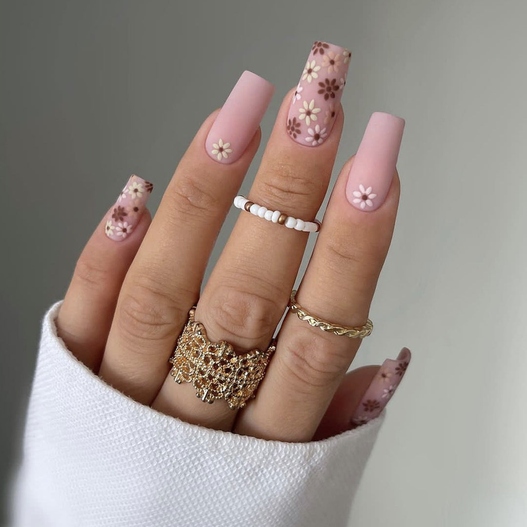 Floral Art Gel Press-On Nail Tips Stornfield