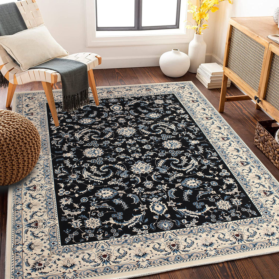 Vintage-inspired Floral Carpet