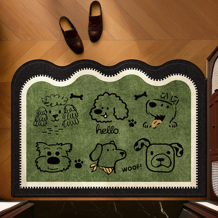 Whimsical Pet-Themed Entrance Mat