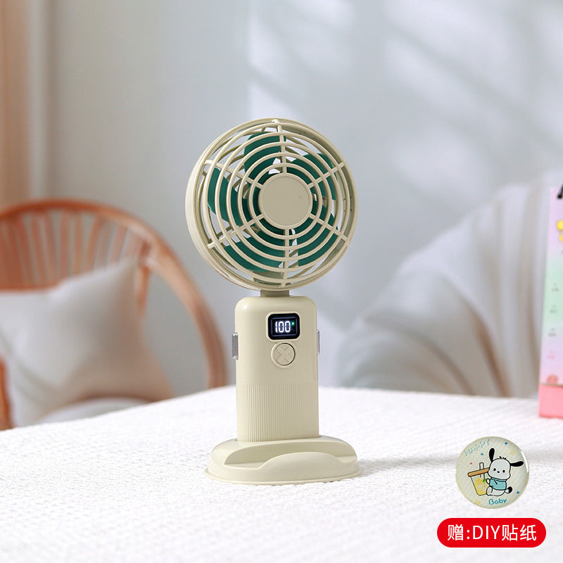 Women portable mini fan with digital speed display Stornfield