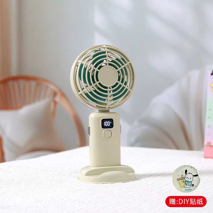 Women portable mini fan with digital speed display Stornfield