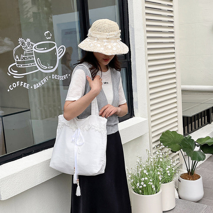 Chic Embroidered Shoulder Tote Bag Stornfield