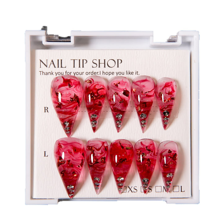Decorative Stiletto Press-On Nail Art Set