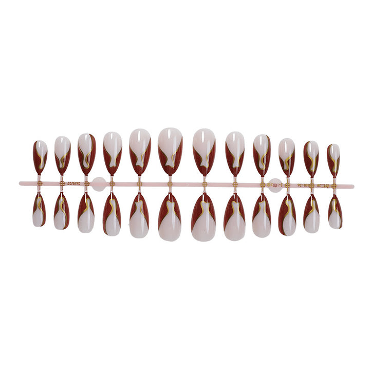 Artistic Nail Art Set with Elegant Swirl Design Stornfield