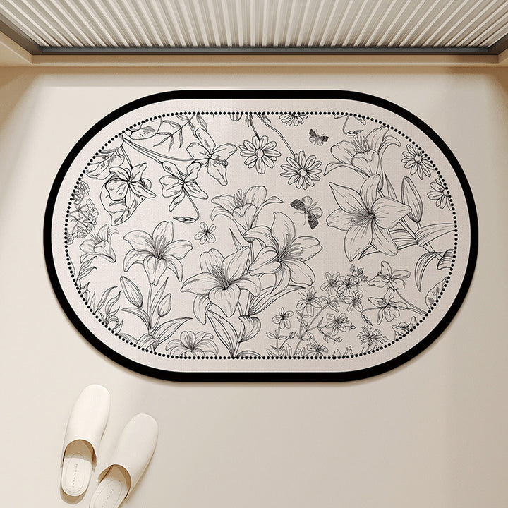 Floral Shaped Decorative Area Mat