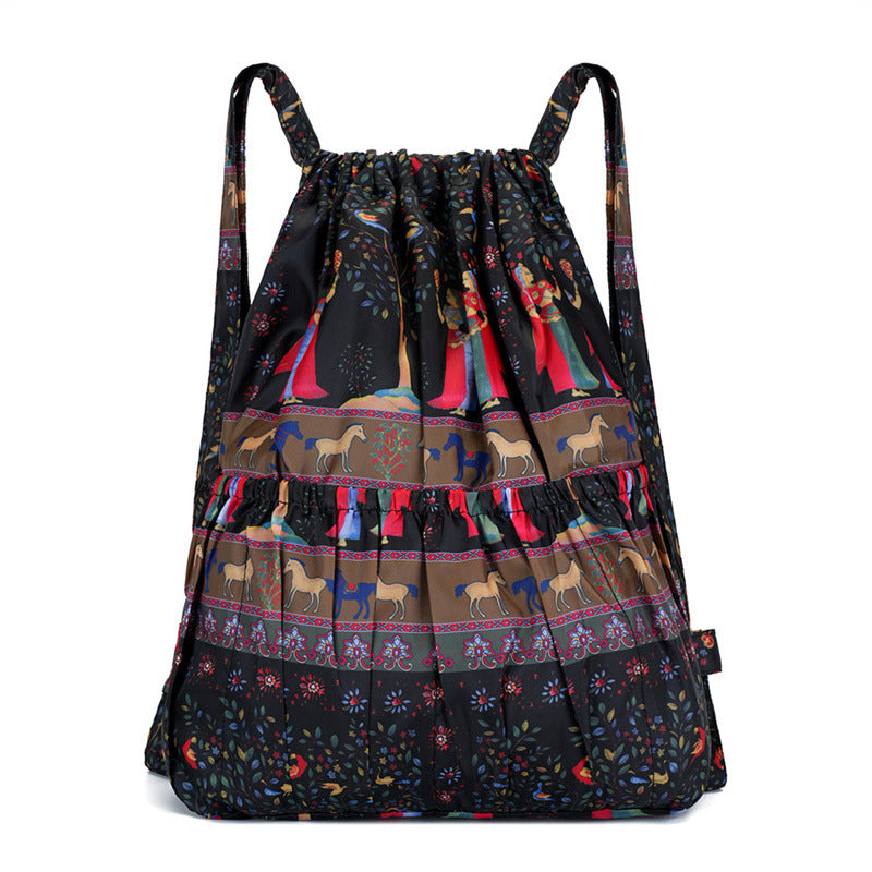 Floral Print Drawstring Backpack Stornfield