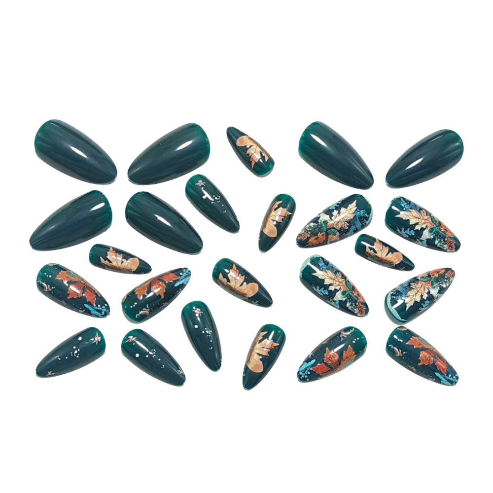 Artificial Nails in Stylish Autumn Design Stornfield