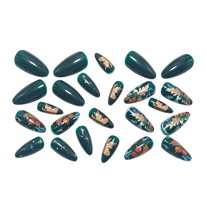 Artificial Nails in Stylish Autumn Design Stornfield