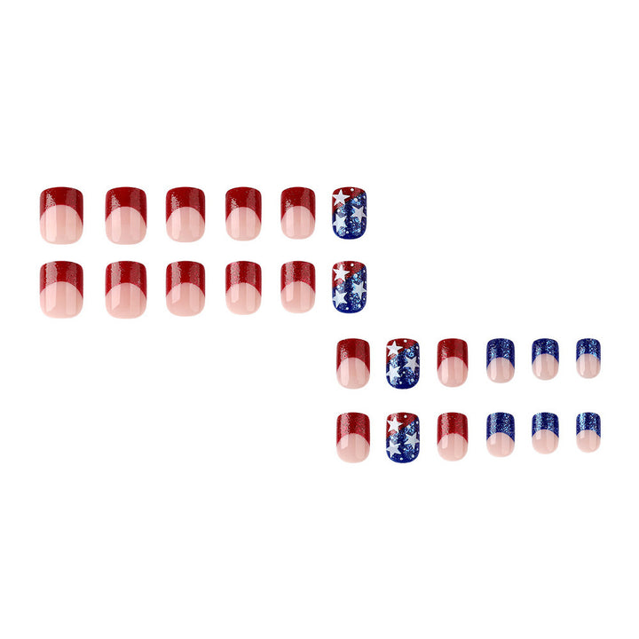 Patriotic Themed Acrylic Nail Art Enhancements Stornfield