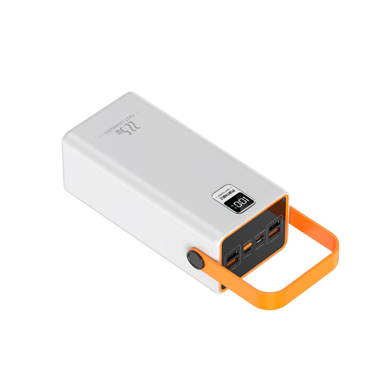 Portable power bank with innovative handling and digital charge level display Stornfield