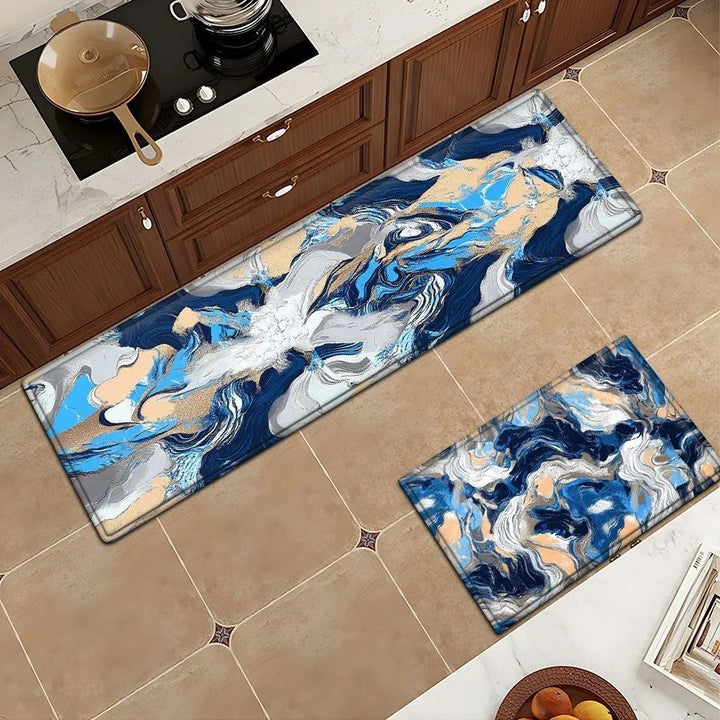 Floral Pattern Kitchen Runner Mat