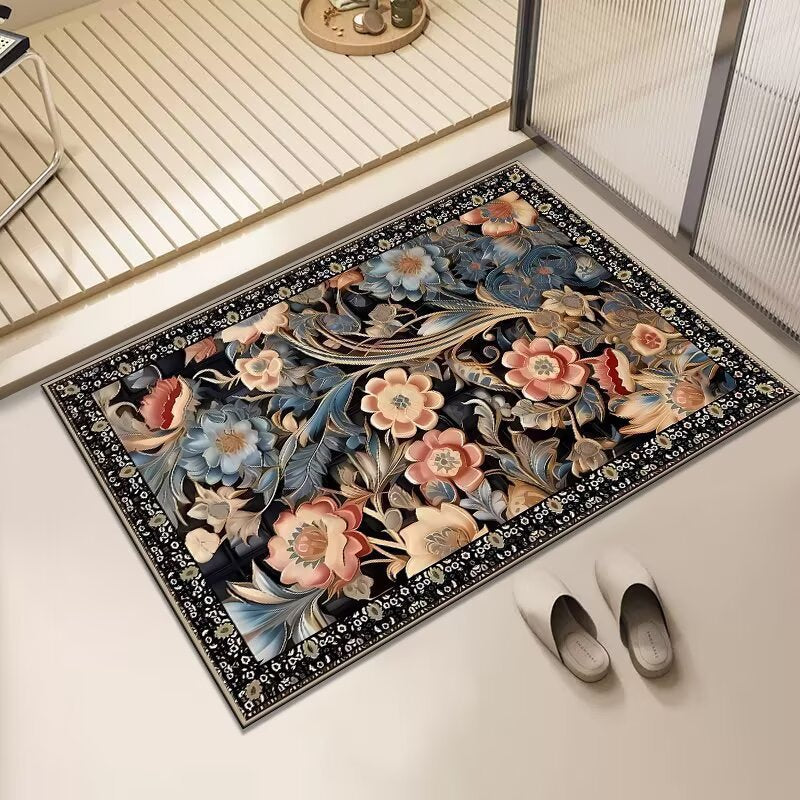 Floral Design Non-Slip Bath Mat