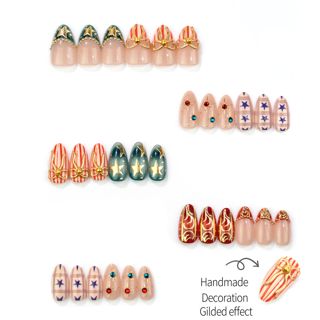 Creative Themed Press-On Nail Set