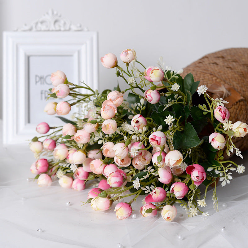 Elegant Faux Floral Rose Stem