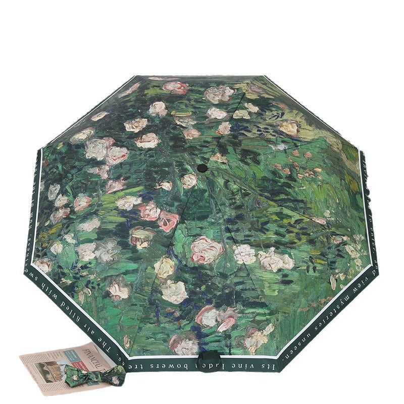 Women's elegant folding umbrella with artistic design Stornfield