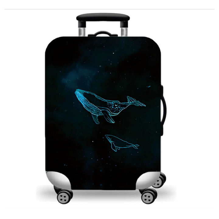 Unisex non-elastic suitcase cover with mandala motif, stretch protective cover for telescopic handle and wheels Stornfield