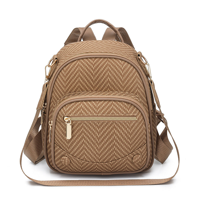 Multi-Functional Herringbone Pattern Backpack Stornfield