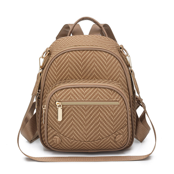 Multi-Functional Herringbone Pattern Backpack Stornfield