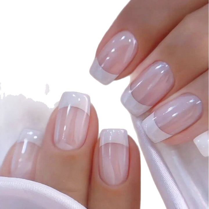 Elegant French Tip Nail Extensions Stornfield