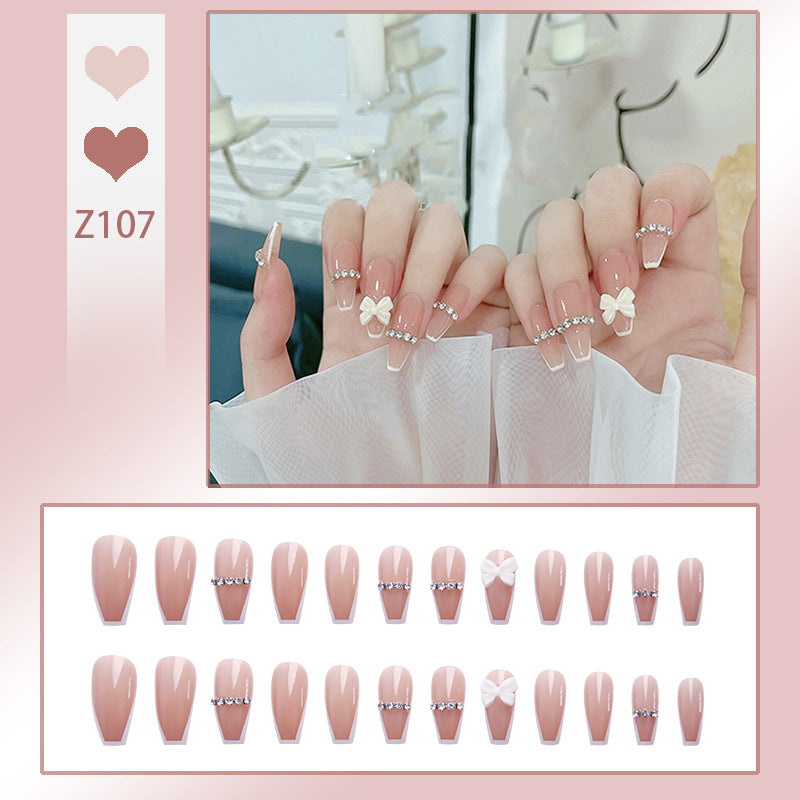 Elegant Decorative Press-On Nail Art Set