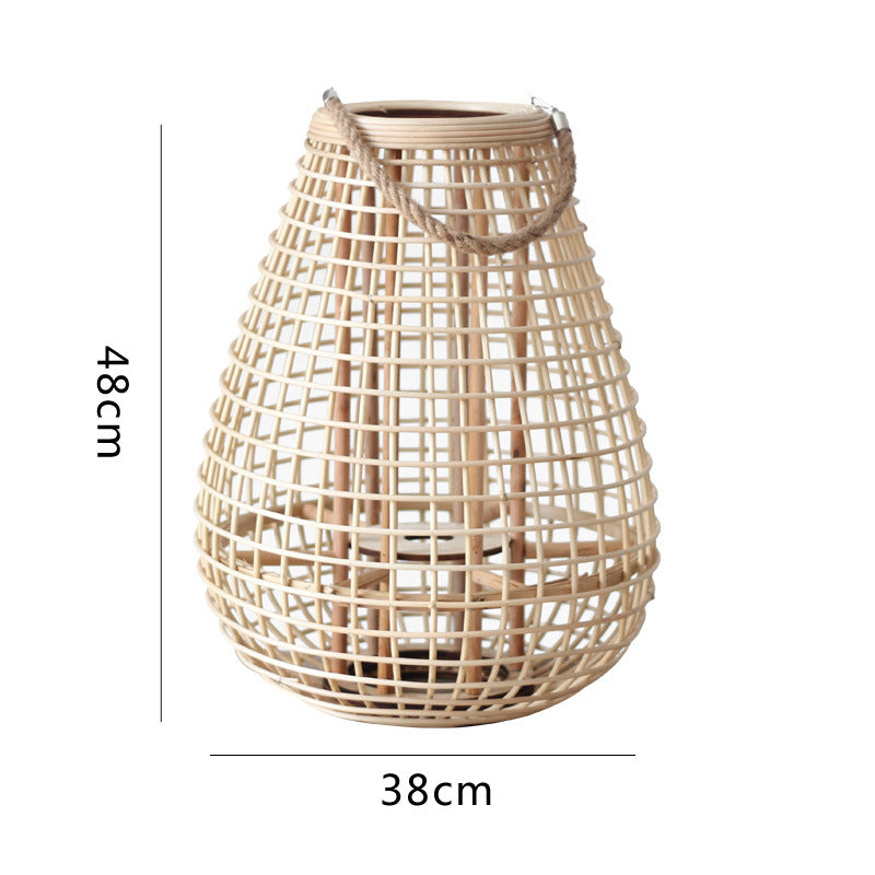 Decorative Rattan Lantern with Carry Handle Stornfield