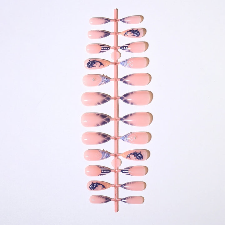 Elegant artificial nail set with maritime accents Stornfield