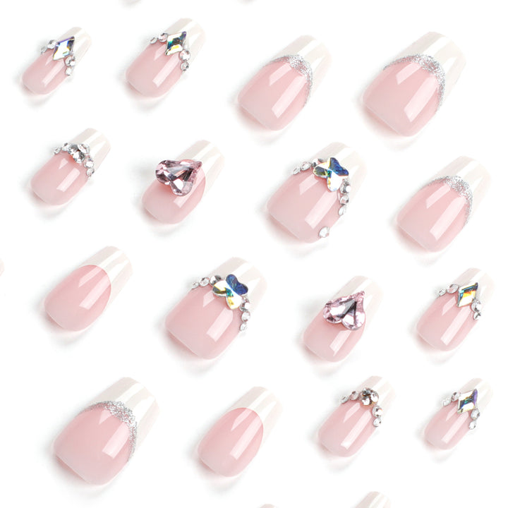 Artistic Nail Extensions with Gemstone Decorations Stornfield