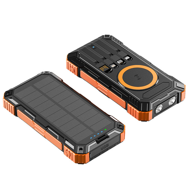 Robust Solar Power Bank with Multifunctional Connections Stornfield