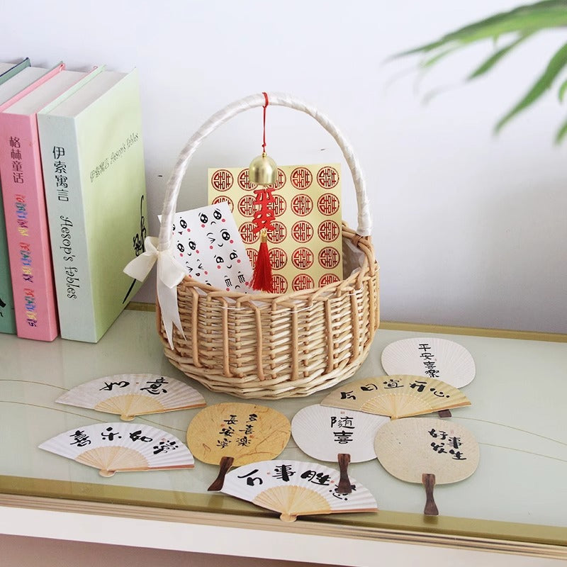 Ladies natural basket with decorative bow decoration Stornfield