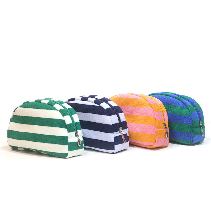 Stylish Striped Makeup Bag