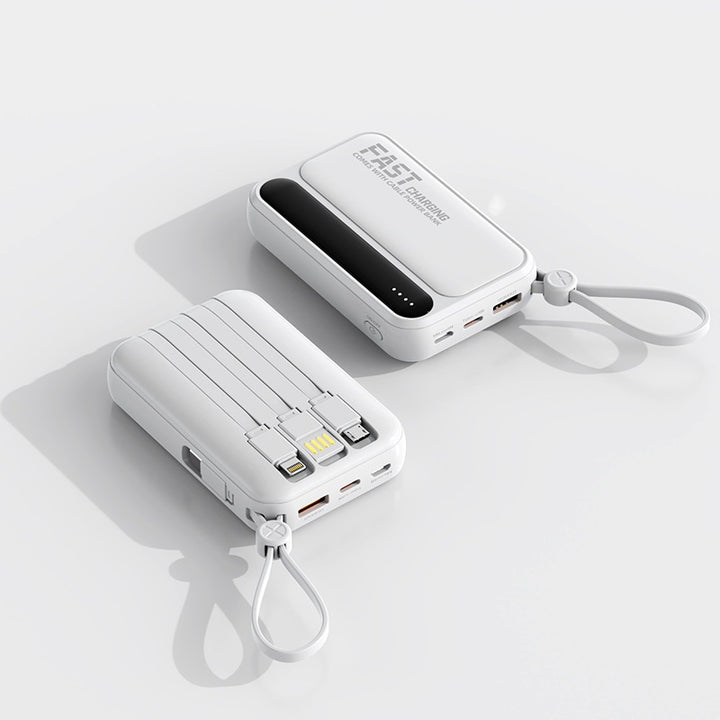 Portable power bank with integrated fast charging ports and multifunctional cable Stornfield
