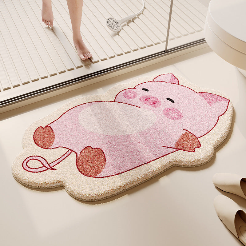 Playful Animal-Themed Bath Mat