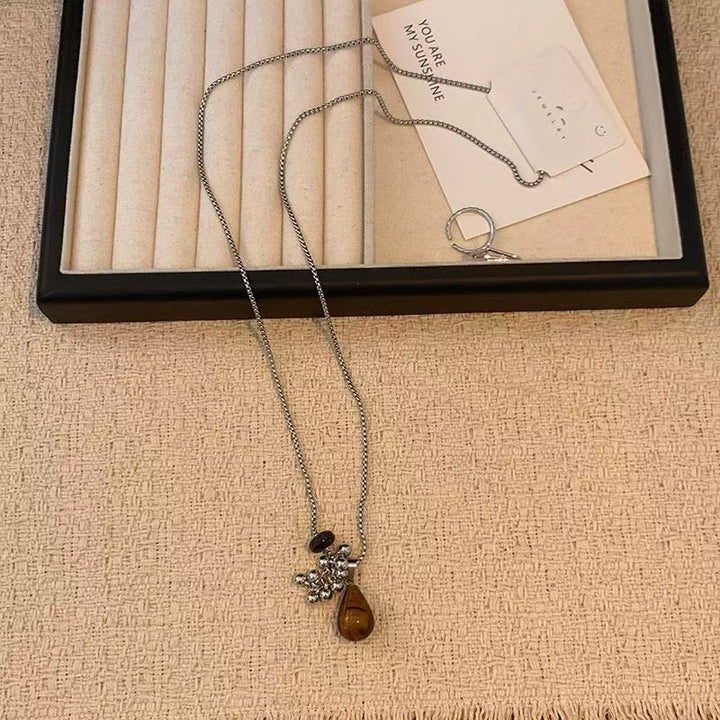 Bohemian Pendant Necklace with Gemstone Charm Stornfield