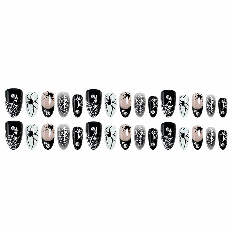 Creative nail art set with Halloween spider design Stornfield