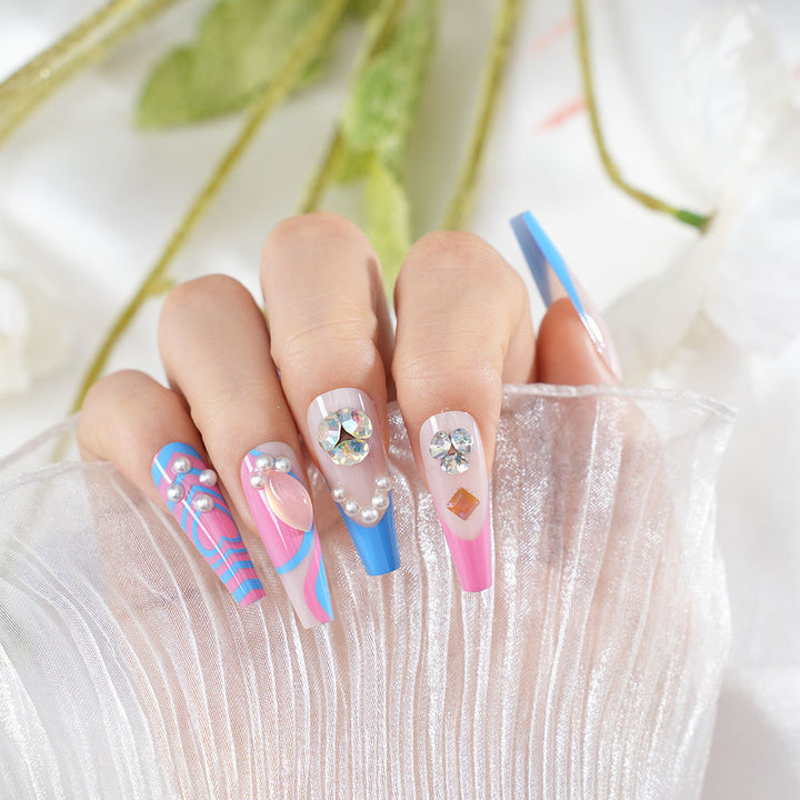 Glamorous Designer Press-On Nail Art Set Stornfield