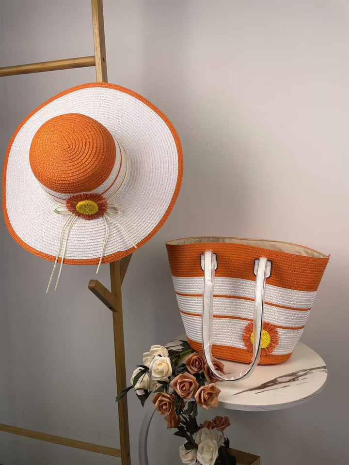 Elegant Beach Bag with Matching Sun Hat Stornfield
