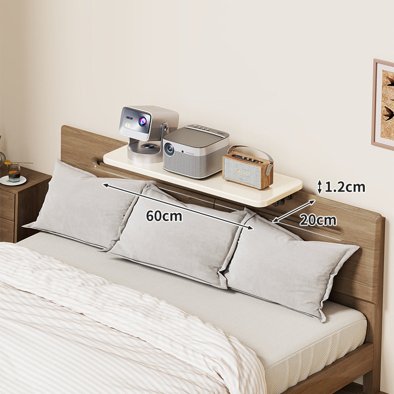 Slim Wall-Mounted Floating Bedside Shelf with Concealed Brackets