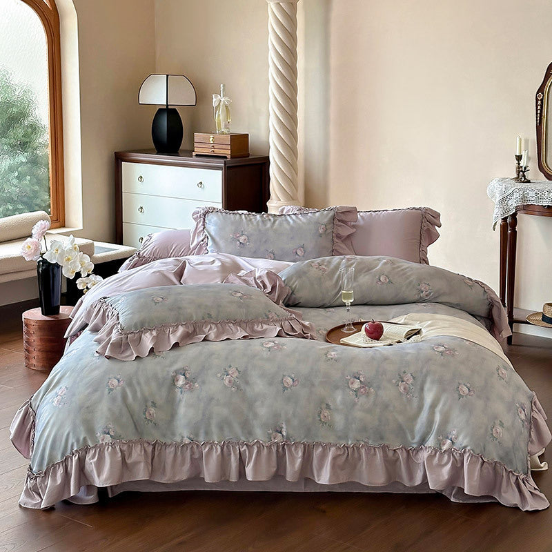 Cotton satin bedding set