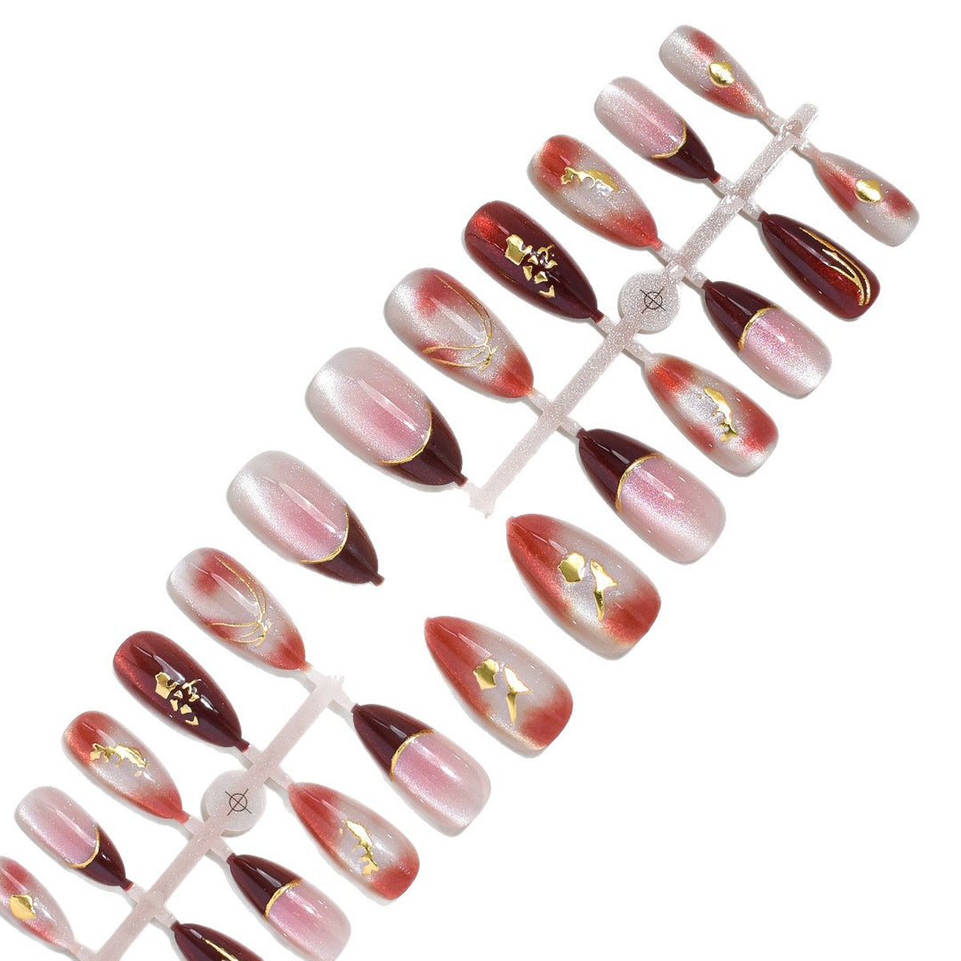 Artistic Press-On Nail Set with Unique Designs Stornfield