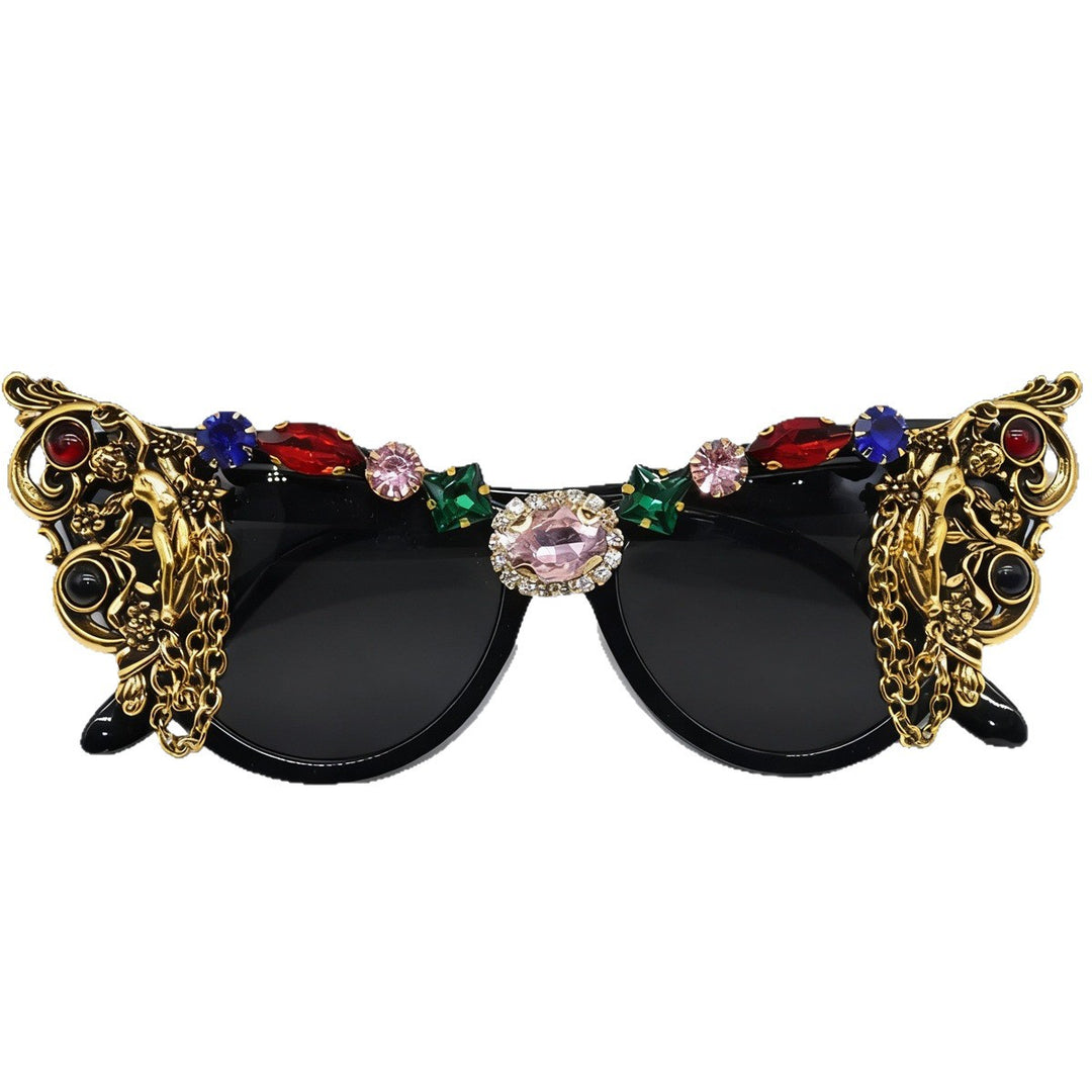 Ladies extravagant glamour sunglasses with intricate embellishments Stornfield